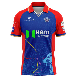 Delhi Capitals New IPL Replica Jersey 2024 (DC 2024 With Name Personalization)