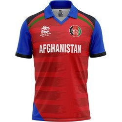 Afghanistan 2022 T20 World Cup Half Sleeves Cricket Fan Jersey - 100% Dryfit Polyester - With Name Personalization