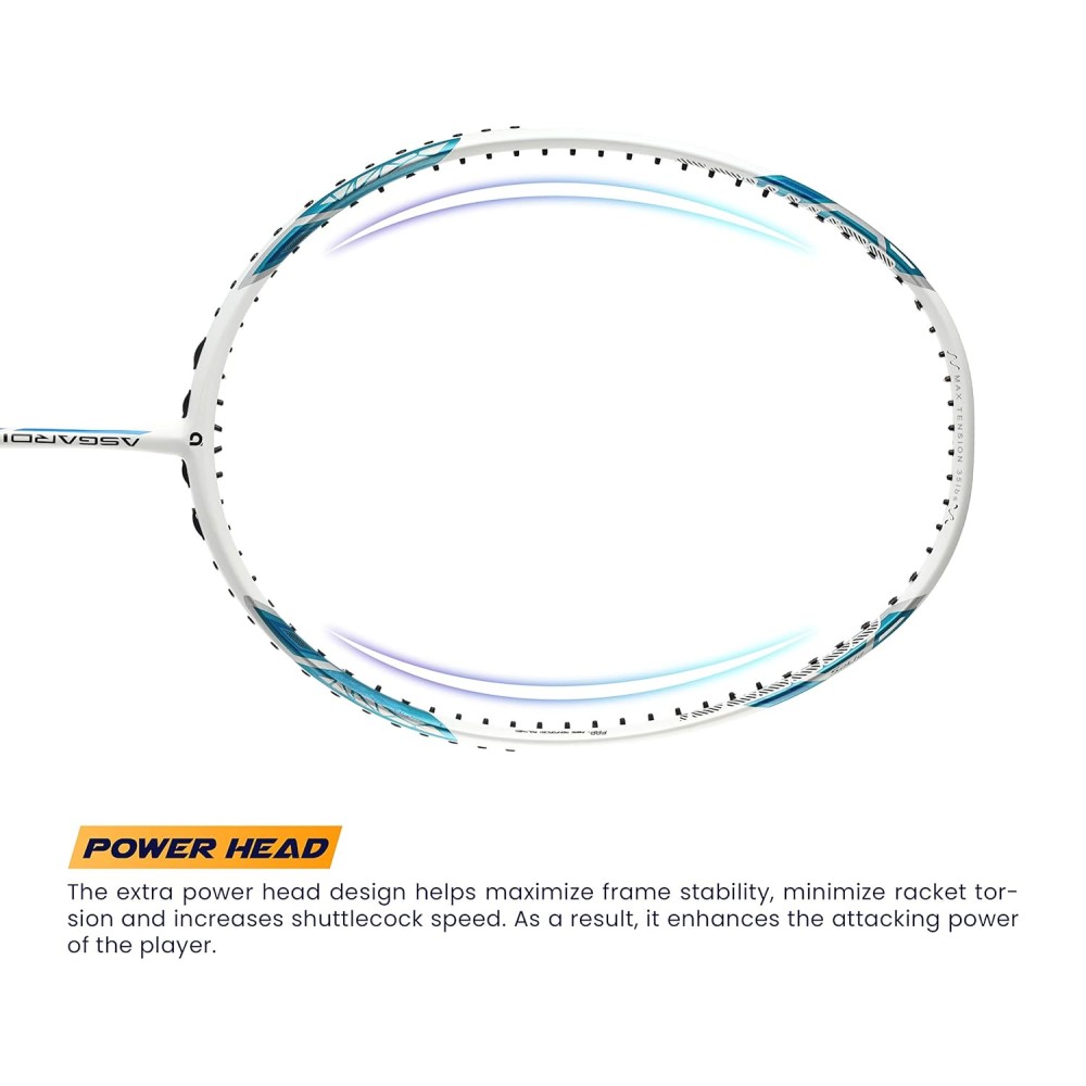 Apacs Asgardia Control Badminton Racket (White Blue) Apacs Asgardia Control Badminton Racket (White Blue)