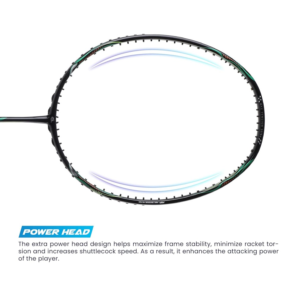 Apacs Asgardia Lite Badminton Racket (Black Green) Apacs Asgardia Lite Badminton Racket (Black Green)