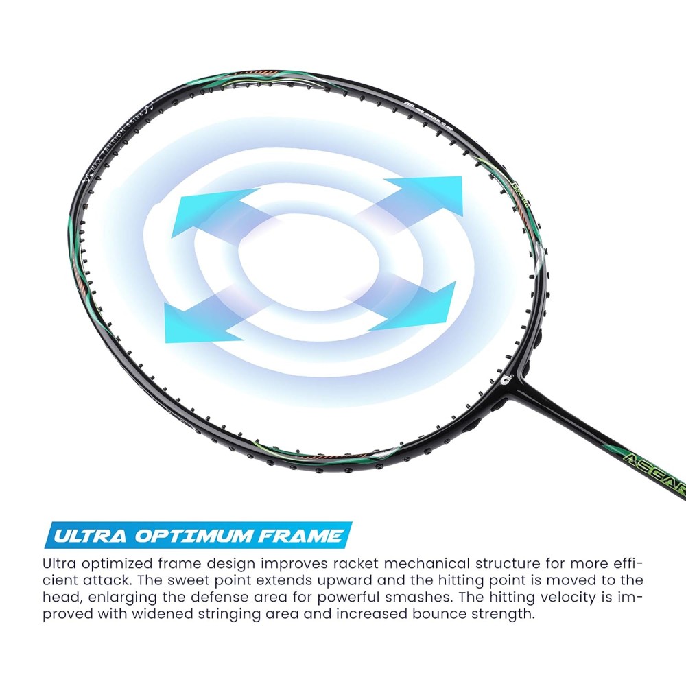 Apacs Asgardia Lite Badminton Racket (Black Green) Apacs Asgardia Lite Badminton Racket (Black Green)