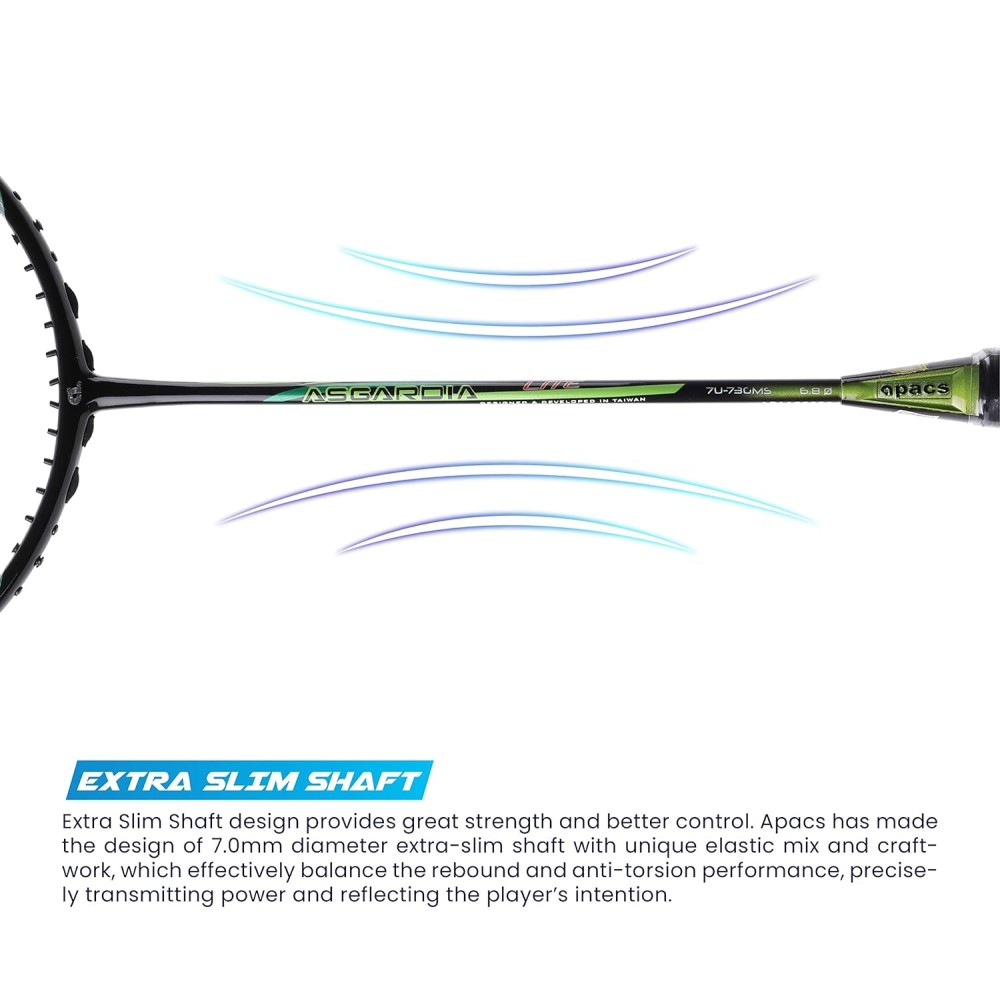 Apacs Asgardia Lite Badminton Racket (Black Green) Apacs Asgardia Lite Badminton Racket (Black Green)
