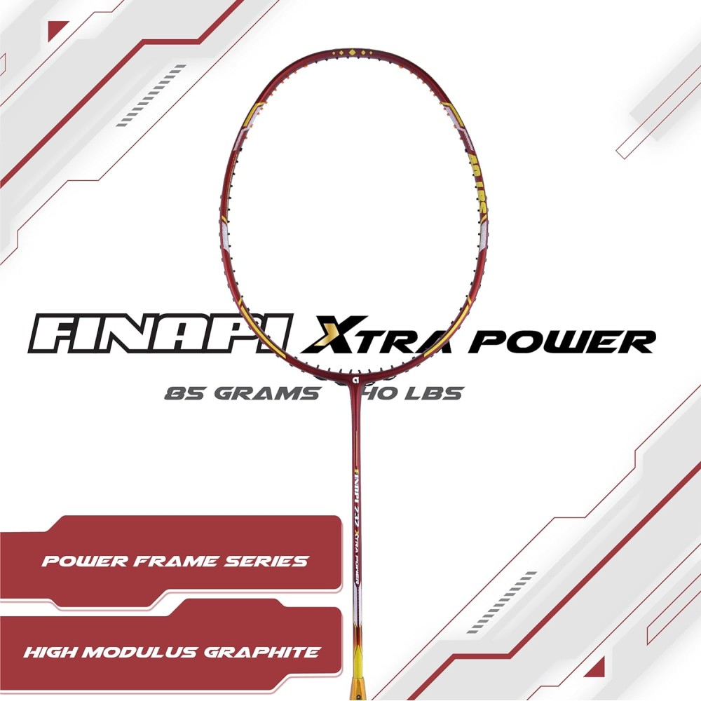 Apacs Finapi 232 XTRA Power Badminton Racket (Red/Gold) Apacs Finapi 232 XTRA Power Badminton Racket (Red/Gold)