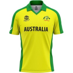Australia T20 World Cup 2021 Half Sleeves Cricket Fan Jersey - 100% Dryfit Polyester - With Name Personalization
