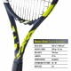 Babolat Boost Aero Tennis Racquet - 260 g - Grey Yellow White