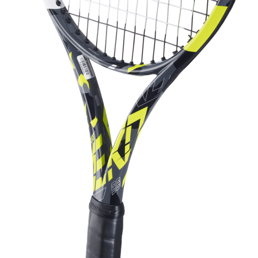 Babolat Pure Aero 98 Unstrung Tennis Racquet - 305 g - Grey Yellow White Babolat Pure Aero 98 Unstrung Tennis Racquet - 305 g - Grey Yellow White