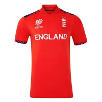 England Red 24/25 ODI Half Sleeves Cricket Fan Jersey - 100% Dryfit Polyester - With Name Personalization
