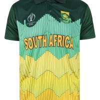 South Africa 2019 ICC World Cup Half Sleeves Cricket Fan Jersey - 100% Dryfit Polyester - With Name Personalisation
