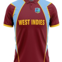 West Indies T20 World Cup 2012 Half Sleeves Cricket Fan Jersey - 100% Dryfit Polyester - With Name Personalization