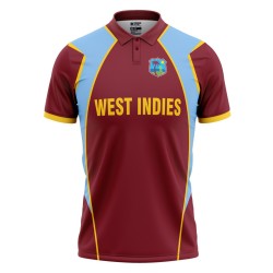 West Indies T20 World Cup 2012 Half Sleeves Cricket Fan Jersey - 100% Dryfit Polyester - With Name Personalization