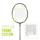 Young Fury X Lite (78 g, 30 LBS) Unstrung Badminton Racquet with Full Cover (Black Green)