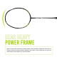 Young Fury X Lite (78 g, 30 LBS) Unstrung Badminton Racquet with Full Cover (Black Green)