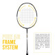 Young Fury X Power (Full Graphite, 30 LBS) Unstrung Badminton Racquet with Full Cover (Black Gold)