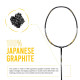 Young Fury X Power (Full Graphite, 30 LBS) Unstrung Badminton Racquet with Full Cover (Black Gold)