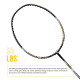 Young Fury X Power (Full Graphite, 30 LBS) Unstrung Badminton Racquet with Full Cover (Black Gold)