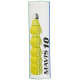 Yonex Mavis 10 Nylon Shuttlecock, Yellow, Pack of 6 | Made in Japan (Green Cap)