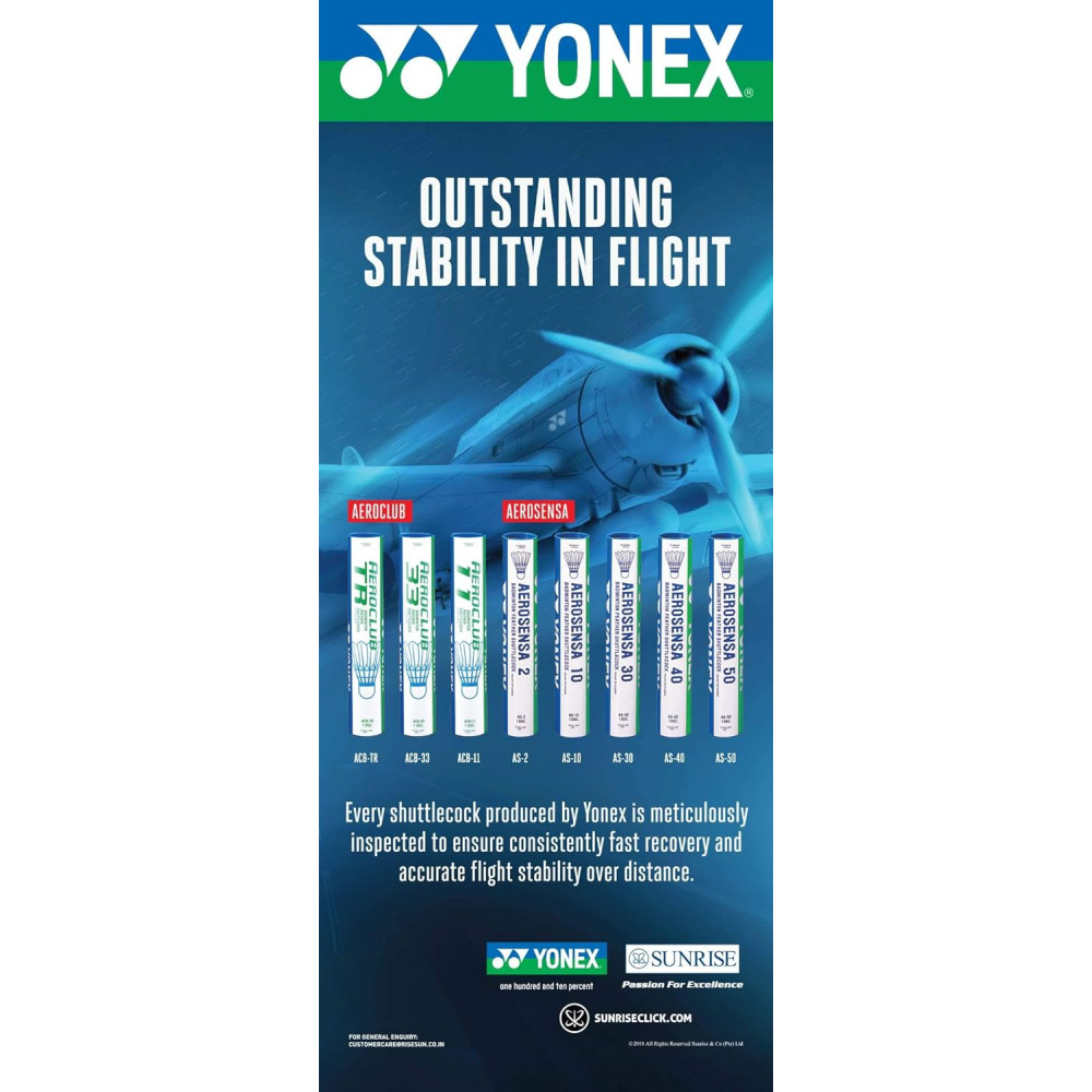 YONEX ACB TR Badminton Feather Shuttlecock (White)