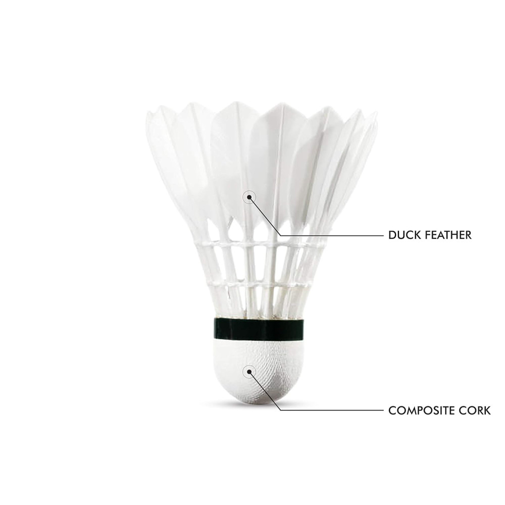 Li-Ning Strike Speed 77 Feather Shuttlecock (White Natural)