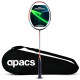Apacs Asgardia Control (73 grams Ultra Lightweight) Made in Vietnam | Japanese Graphite Unstrung Badminton Racket with Full Cover | G2-4 1/8 inches (Orange)