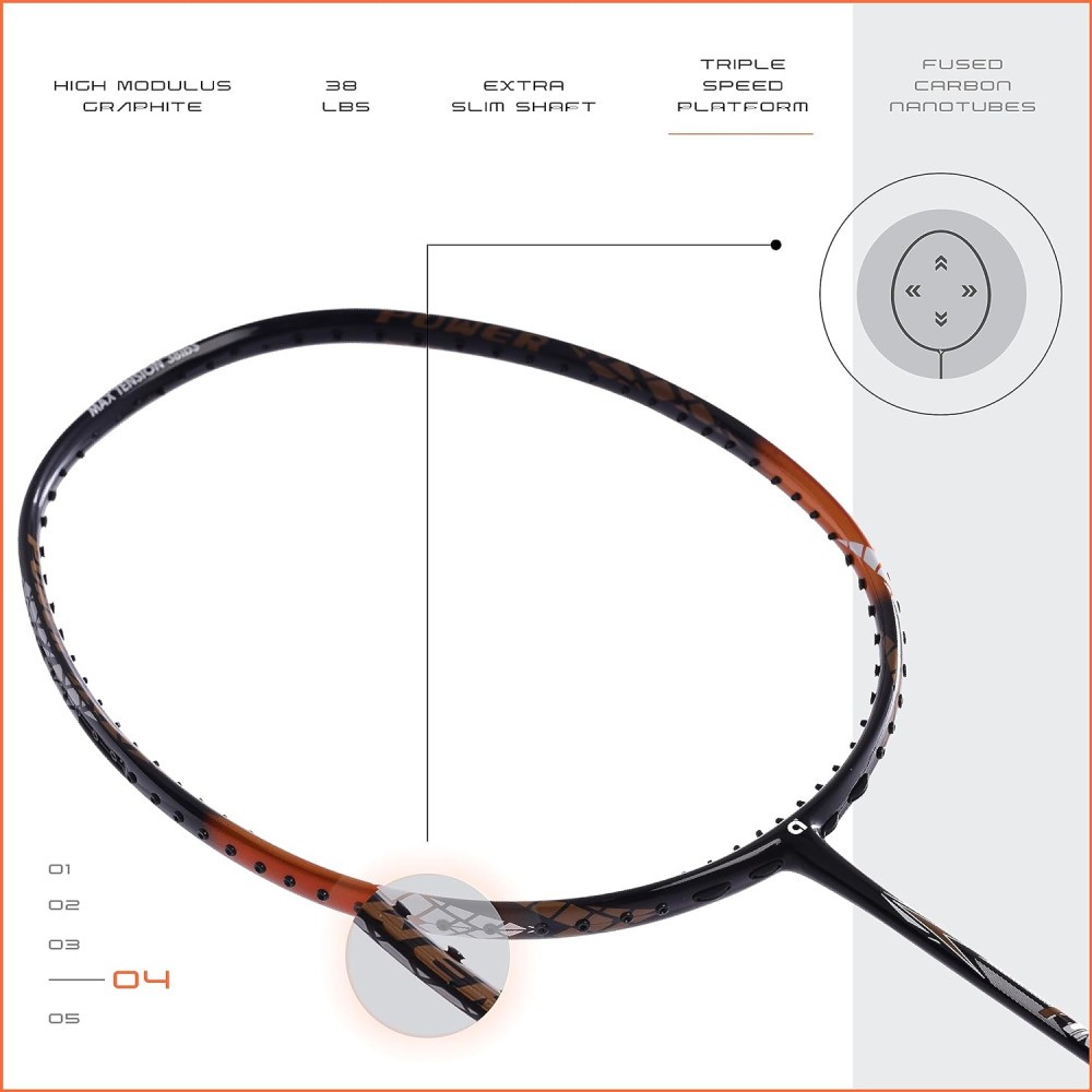 Apacs Finapi 232 (Unstrung, 38 LBS Max Tension) Made in Vietnam | 100% Japanese Graphite | High Modulus | High Power Badminton Racket with Free Full Cover | G1-4 1/4 inches (Black) Apacs Finapi 232 (Unstrung, 38 LBS Max Tension) Made in Vietnam | 100% Japanese Graphite | High Modulus | High Power Badminton Racket with Free Full Cover | G1-4 1/4 inches (Black)