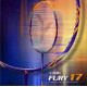 YOUNG (Malaysia) Fury 17 Graphite Professional Badminton Racket, Lightweight, Head Light, One Piece High Modulus 24-Ton Graphite (Orange/Blue), Strung, Includes Full Cover