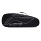 Li-Ning All Star Single Zip Polyester Badminton Kit Bag (Black, Large) | Dedicated Compartments | Unisex - Men, Boys, Girls, Women