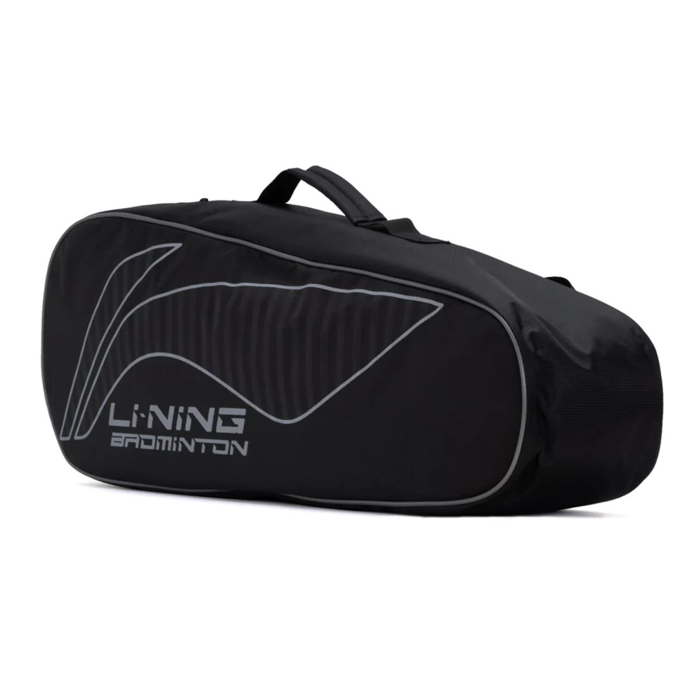 Li-Ning All Star Single Zip Polyester Badminton Kit Bag (Black, Large) | Dedicated Compartments | Unisex - Men, Boys, Girls, Women