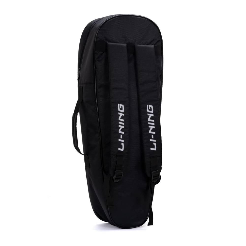 Li-Ning All Star Single Zip Polyester Badminton Kit Bag (Black, Large) | Dedicated Compartments | Unisex - Men, Boys, Girls, Women