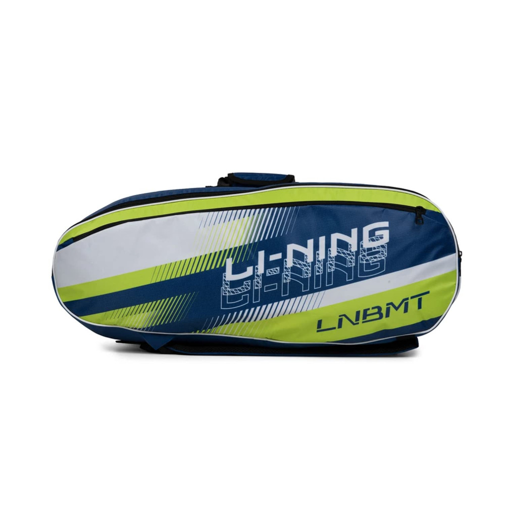Li-Ning Spike Triple Compartment with Side Pouch (9 in 1) Badminton Kit Bag (Navy/Turquoise Blue)