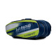 Li-Ning Spike Triple Compartment with Side Pouch (9 in 1) Badminton Kit Bag (Navy/Turquoise Blue)