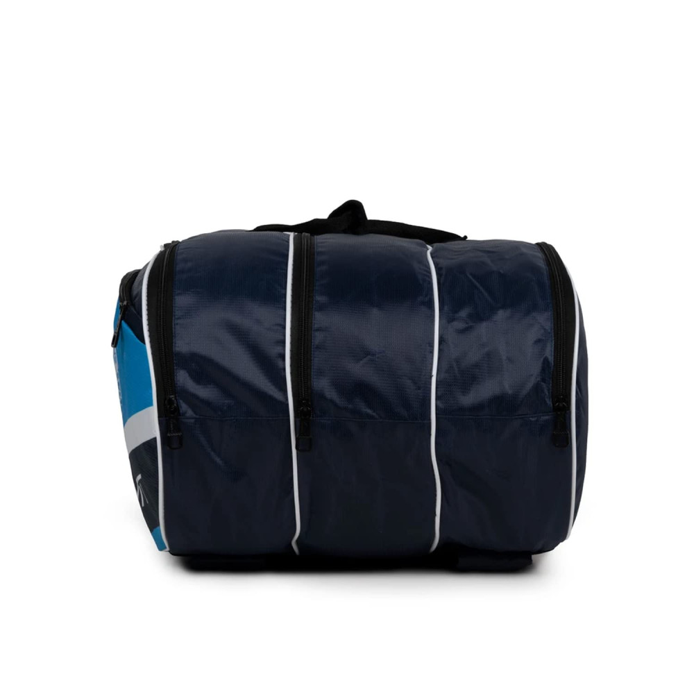 Li-Ning Spike Triple Compartment with Side Pouch (9 in 1) Badminton Kit Bag (Navy/Turquoise Blue)