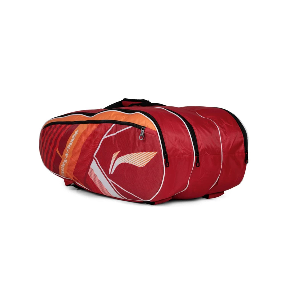 Li-Ning Hustler Triple Compartment with Side Pouch (9 in 1) Badminton Kit Bag (Navy/Turquoise Blue)