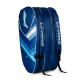 Li-Ning Hustler Triple Compartment with Side Pouch (9 in 1) Badminton Kit Bag (Navy/Turquoise Blue)
