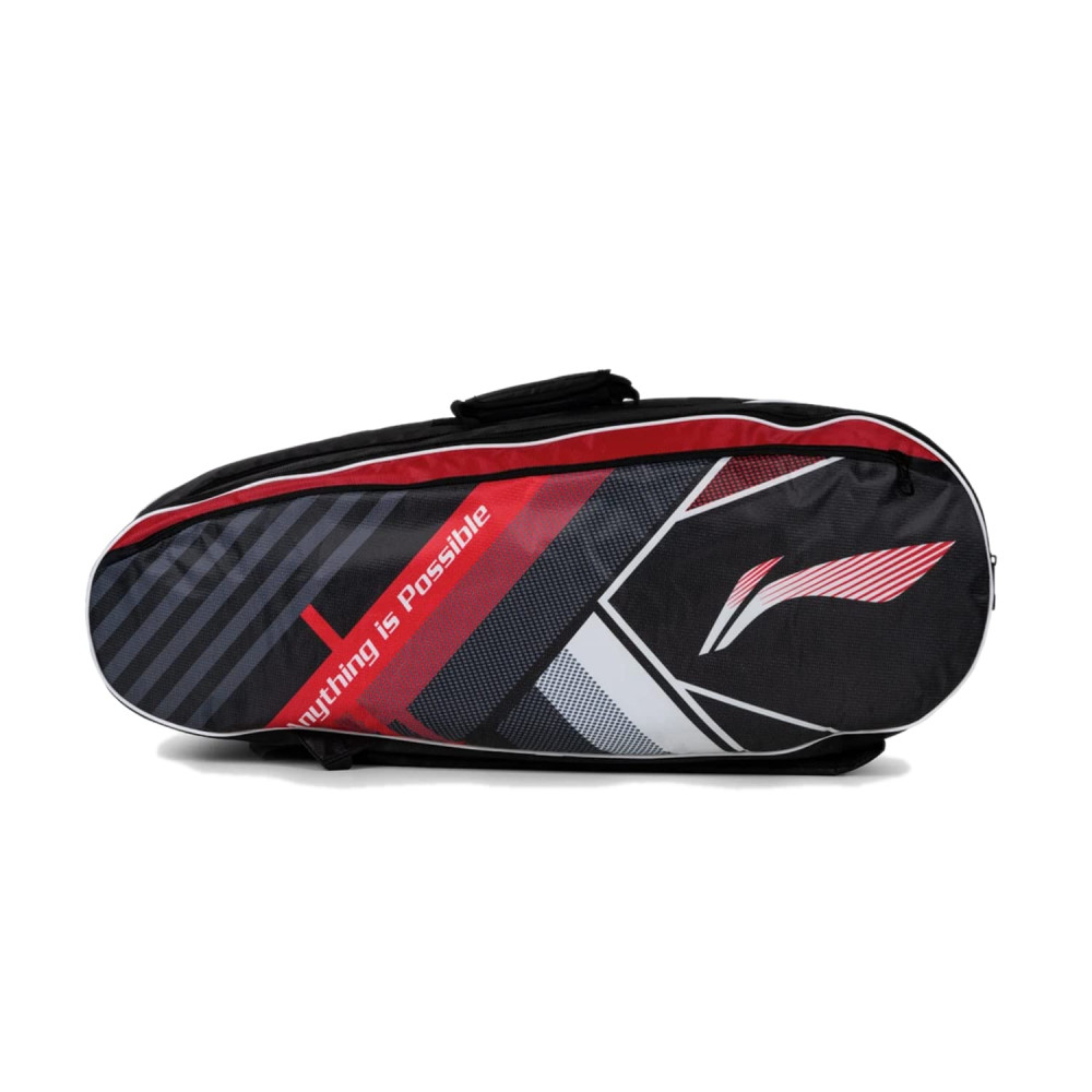Li-Ning Hustler Triple Compartment with Side Pouch (9 in 1) Badminton Kit Bag (Navy/Turquoise Blue)