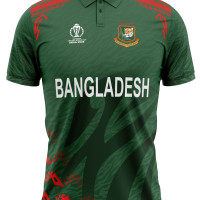 Bangladesh ODI World Cup 2023 Half Sleeves Cricket Fan Jersey - 100% Dryfit Polyester - With Name Personalisation