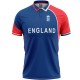 England Blue ODI World Cup 2007 Half Sleeves Cricket Fan Jersey - 100% Dryfit Polyester