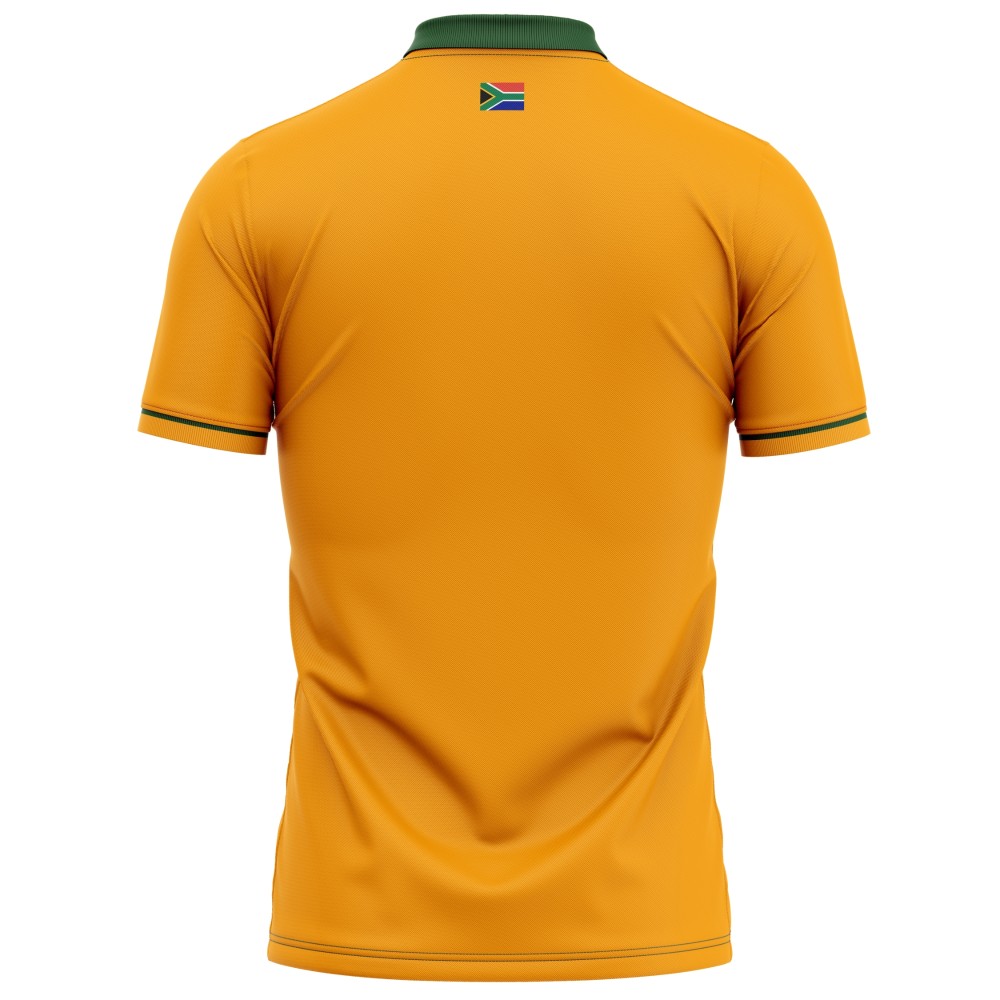 South Africa Yellow 2022 T20 World Cup Half Sleeves Cricket Fan Jersey - 100% Dryfit Polyester - With Name Personalization South Africa Yellow 2022 T20 World Cup Half Sleeves Cricket Fan Jersey - 100% Dryfit Polyester - With Name Personalization