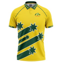 Australia Half Sleeves Cricket Fan Jersey - 100% Dryfit Polyester - With Name Personalization