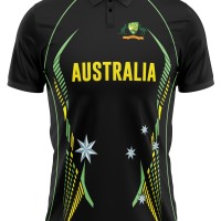 Australia Half Sleeves Cricket Fan Jersey - 100% Dryfit Polyester - With Name Personalization