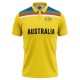Australia Half Sleeves Cricket Fan Jersey - 100% Dryfit Polyester - With Name Personalization