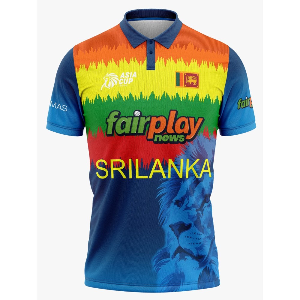 Sri Lanka Cricket Asia Cup Jersey 2022 Half Sleeves Cricket Fan Jersey - 100% Dryfit Polyester - With Name Personalization Sri Lanka Cricket Asia Cup Jersey 2022 Half Sleeves Cricket Fan Jersey - 100% Dryfit Polyester - With Name Personalization