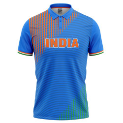 India ICC T20 World Cup 2016 Half Sleeves Cricket Fan Jersey - 100% Dryfit Polyester - With Name Personalization