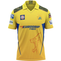 Chennai Super Kings IPL Replica Jersey 2024 (CSK 2024 With Name Personalization)