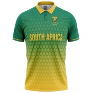 South Africa 2022 ICC World Cup Half Sleeves Cricket Fan Jersey - 100% Dryfit Polyester - With Name Personalisation