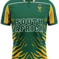 South Africa 2003 ICC World Cup Half Sleeves Cricket Fan Jersey - 100% Dryfit Polyester - With Name Personalisation