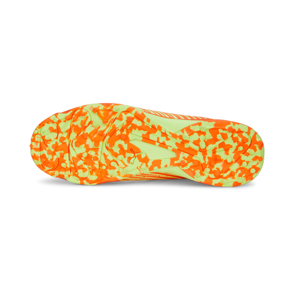 Puma x one8 22 FH Rubber Unisex Cricket Shoes - Ultra Orange-Fast Yellow