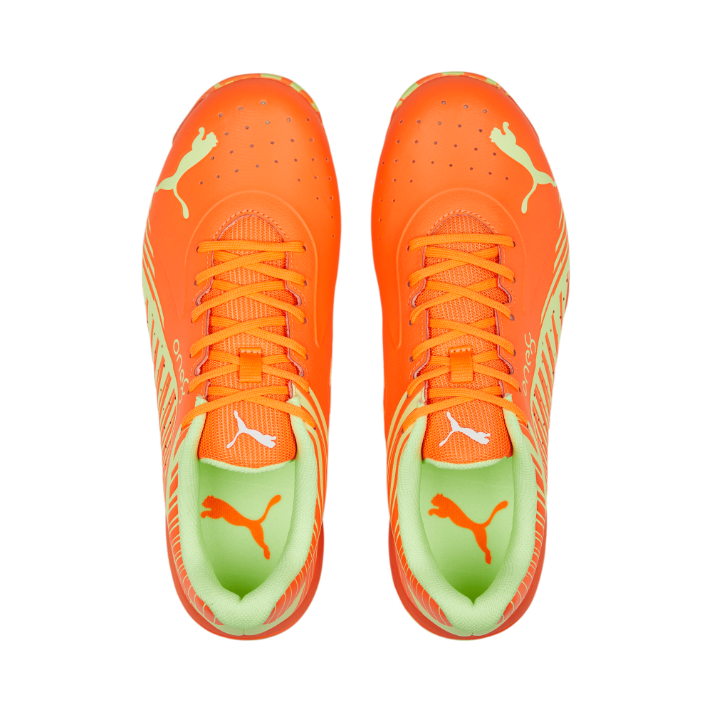 Puma x one8 22 FH Rubber Unisex Cricket Shoes - Ultra Orange-Fast Yellow