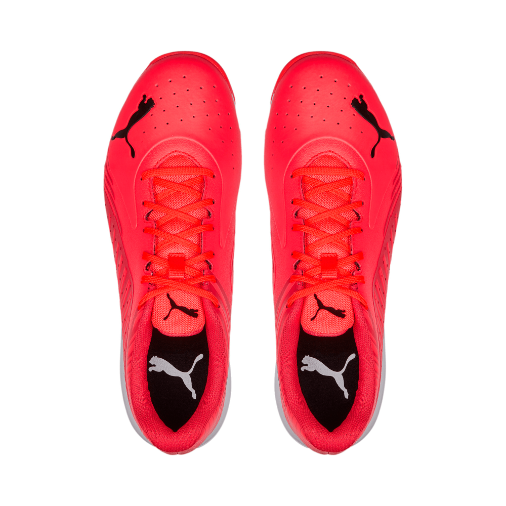 Puma 22 FH Rubber Unisex Cricket Shoes - Fiery Coral-Puma Black-Poppy Red
