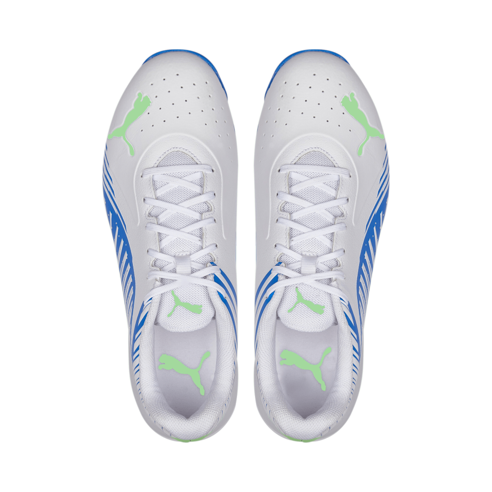 Puma 22 FH Rubber Unisex Cricket Shoes - Puma White-Puma Black-Bluemazing