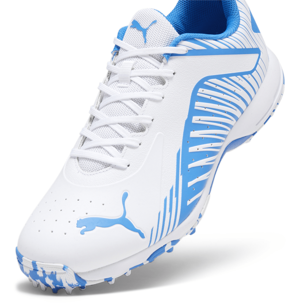 Puma 22 FH Rubber Unisex Cricket Shoes - PUMA White-Ultra Blue